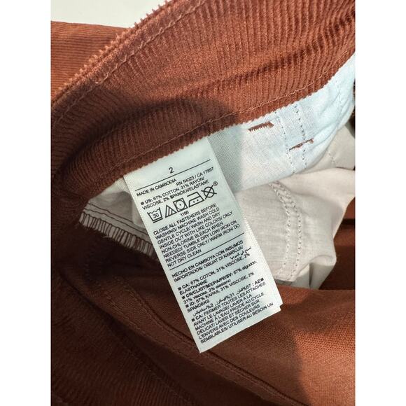 NWOT Old Navy Higher High Rise Flare Corduroy Pants Size 2 Brown Rust - Picture 8 of 8